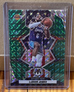 2021-22 Panini Mosaic National Pride #246 LEBRON JAMES Green Prizm - LA LAKERS