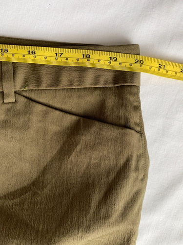 Sportscraft Cotton Pants Womens Plus Sz 18 Brown Pockets Zip Straight Cropped - Picture 11 of 14
