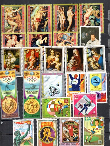 EQUATORIAL GUINEA. COLLECTION BUILDER OF 225 ALL DIFFERENT. BIRDS, SPORTS, ETC - Picture 4 of 8