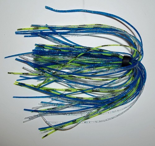 5 Jupes Silicone Pour Spinnerbait - Couleur Green Pumpkin Scale/Purple, Pour Pêche Du Bass (12.7 Cm)