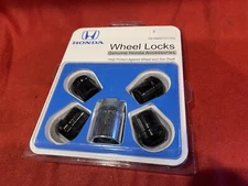 GENUINE HONDA PILOT ODYSSEY ACURA BLACK CHROME LOCKING WHEEL LUG NUT LOCK SET 