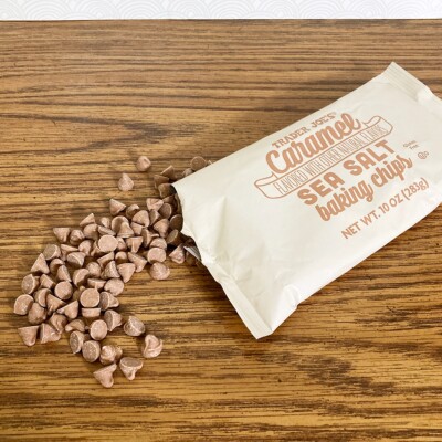 Trader Joes CARAMEL SEA SALT Baking Chips 2 Bags Gluten Free 7/2027