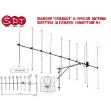 DIAMOND "ORIGINALE" A-144S10R2 ANTENNA DIRETTIVA 10 ELEMENTI CONNETTORE MJ