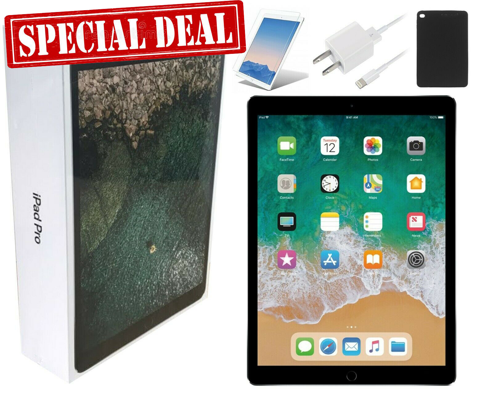 Apple 2nd Gen. 12.9-inch, 256GB, Space Gray, Wi-Fi, Exclusive Bundle! |