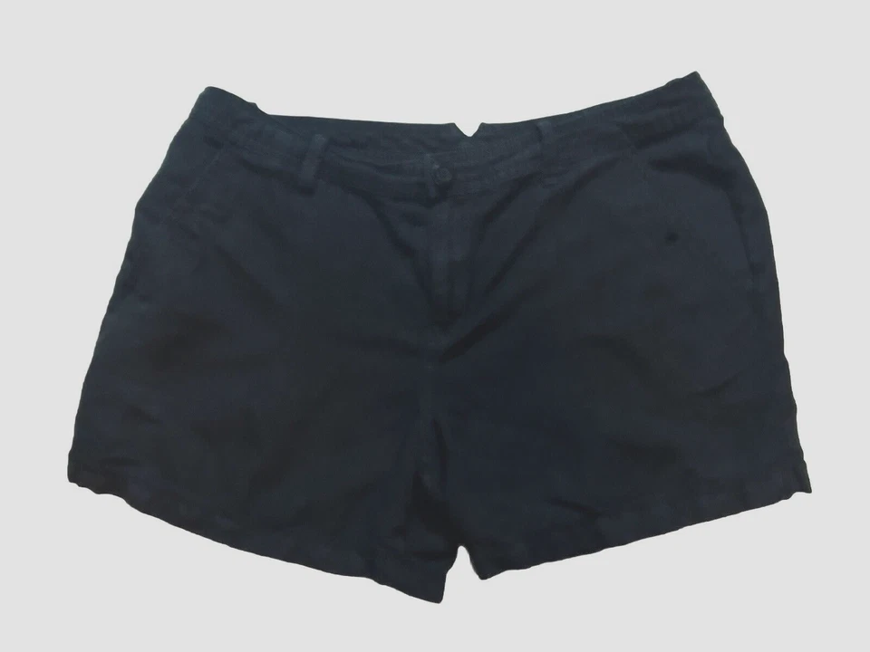 Calvin Klein Jeans - Women’s - Size 12 (34” Waist) - Twill - Linen Shorts Black - Image 2 of 4