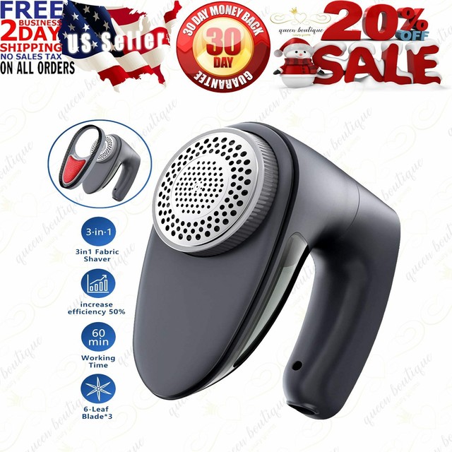 POPCHOSE Fabric Shaver Rechargeable Lint Remover with 6-Blades and
