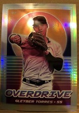 GLEYBER TORRES(NEW YORK YANKEES) 2021 CHRONICLES/OVERDRIVE FOIL BASEBALL CARD