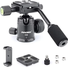 INNOREL D30 Tripod Head with Handle All Metal CNC Ballhead for DSLR Camera DV