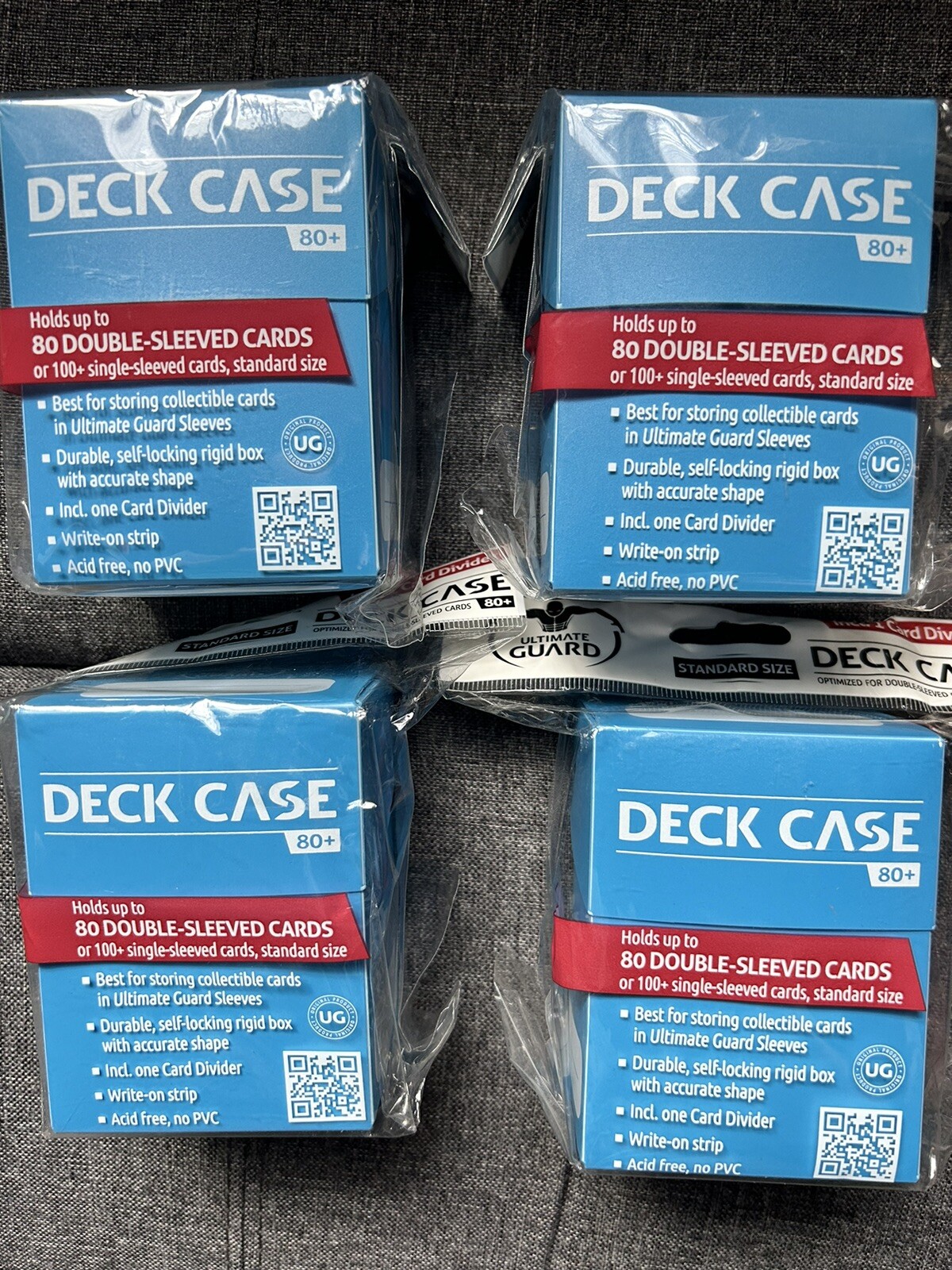 4 x Deck Box Trading Card Storage Case Holds 80+ Cards Pokemon Yugioh MTG Bundle