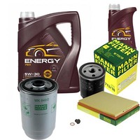 MANN-FILTER Inspektionspaket 6L Mannol Energy 5W-30 FüR Opel Astra F Cc 1.7 D