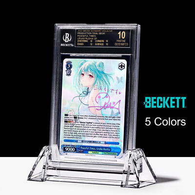 #ad BGS Acrylic Stand Clear Color For Graded Card Display Beckett Slab Holder $9.95