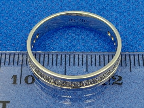 H Samuel 9ct White Gold 0.50 Carat Diamond Ring Size N.5 / O New Rhodium 2.90g - Picture 13 of 16