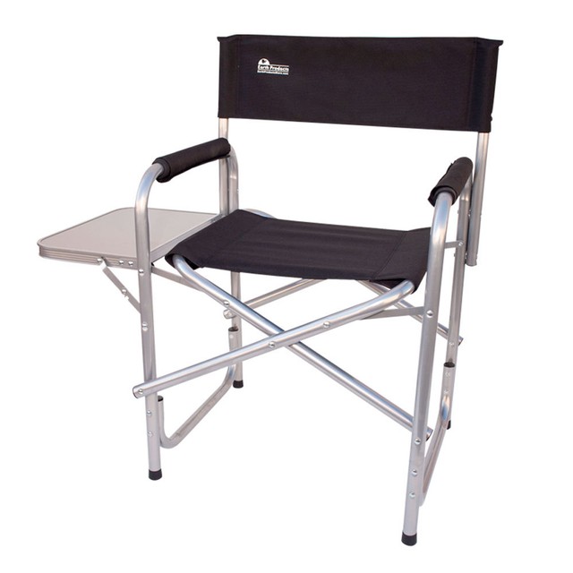 Heavy Duty Short Directors Chair Folding With Side Table Strong Outdoor Camping