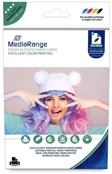 1000 Mediarange Blatt Fotopapier Din B6 High Glossy GläNzend Einseitig 220 G/M²-image