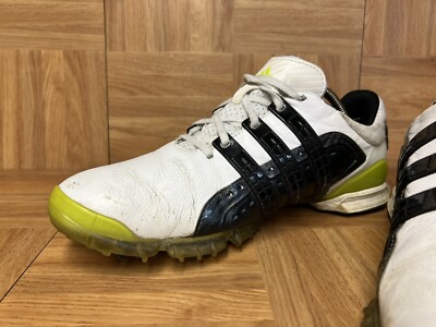 RARE? Adidas Powerband Golf Shoes Sz 9 675057 White Leather  display picture 3