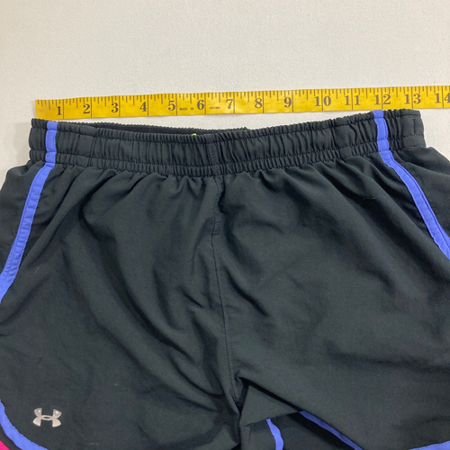 Under Armour Womens Shorts Small Black Running Semi Fitted Athletic Heat Gear - Picture 11 of 14