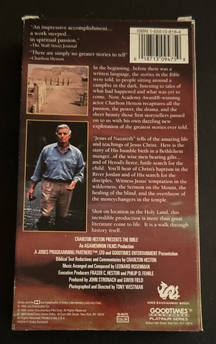 Charlton Heston Presents The Bible: Jesus Of Nazareth VHS Tape (GoodTimes 1993) - Picture 5 of 9