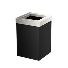 Small Bathroom Trash Can with Lid, Square 3 Gallon Stainless Steel Wastebaske...