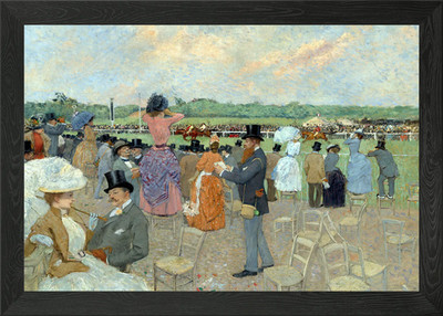 Races at Longchamp Gerahmtes Wandbild Poster Leinwanddruck Bild