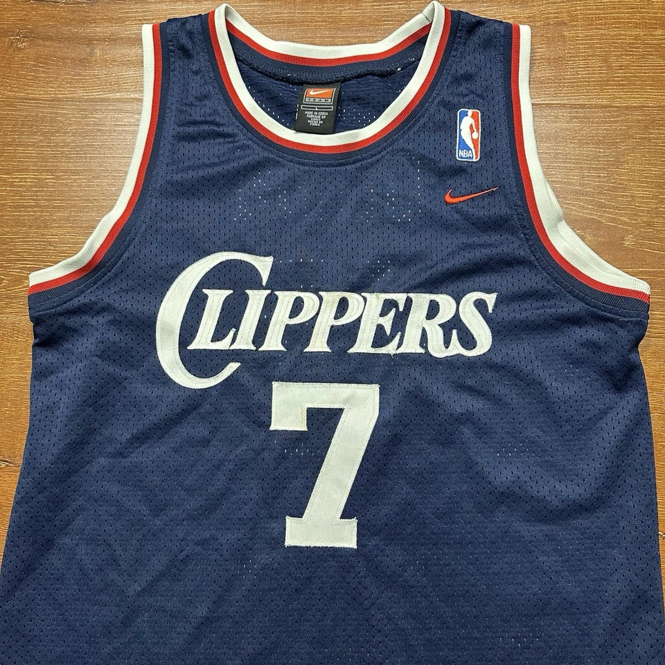 Camiseta Nike Lamar Odom Los Angeles Clippers Juvenil Grande +2 Hombres S/M Azul Rara #7 Foto 3 de 4