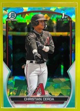 2023 Bowman Sapphire Christian Cerda Chrome Aqua /55 #BCP-56 1st Diamondbacks