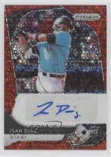 2020 Panini Prizm Rookie Quick Pitch Red Donut Circle 21/35 Isan Diaz Auto fm0