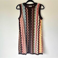 Missoni x Target Chevron Zigzag Colorful Knit Mini Sleeveless Dress