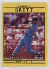 1991 Fleer George Brett (First stats dividing line is under '77 Royals') 14x1