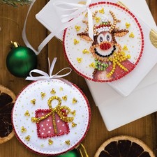 Kit de broderie de perles de cerf - ensemble de fabrication d'ornements de No...