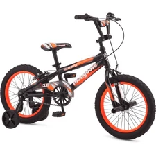 Mongoose Mutant 16" BMX Bike for Boys Ages 3-5, Black & Orange