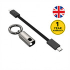 30W Fast Charge 3A Keychain Charger Cable – USB‑C & iPhone| 15cm Travel Lead