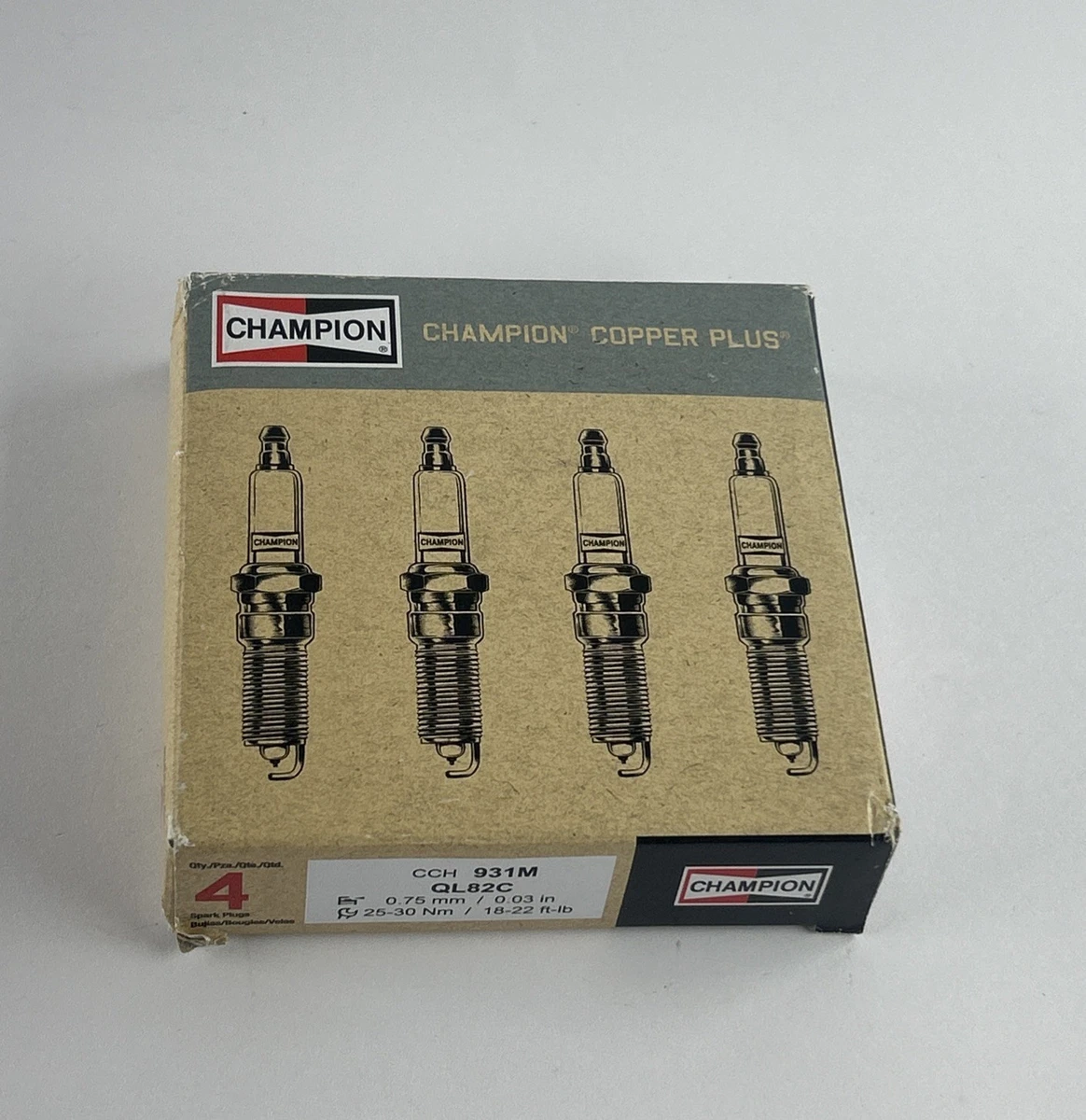 Champion 931M QL82C Marine Spark Plugs Copper Plus Pack of 4 photo 4