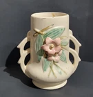 Vintage 1940s McCoy Pottery "Blossom Time" Handled Vase