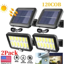 2PCS Solar Street Light Outdoor Commercial 120000lm Waterproof Garden Fence Yard