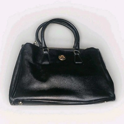PEPE MOLL Handtasche Schwarz Gold-Emblem Damen Tasche Henkeltasche Tote Bag...