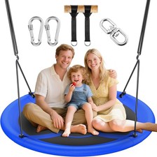 43" Saucer Tree Swing for Kids Adult, 700lbs Weight Capacity, Waterproof Flyi...
