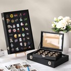 3 Sets Enamel Pin Display Case Frame with Wood Easel 14 x 9.5 11 x 8 8 x 6 Ename