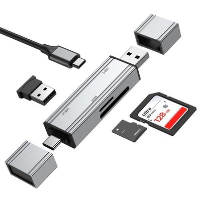 Fast Data Transfer USB C Hubs Features USB A Port And Card Reader For Computers