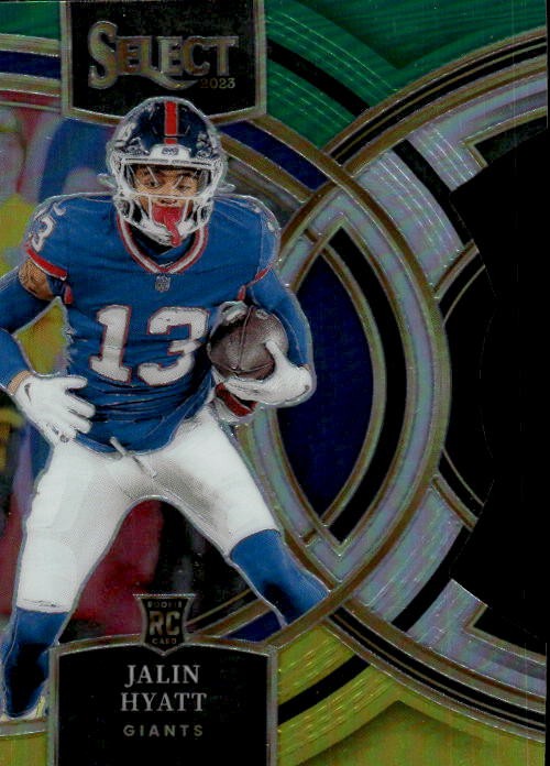 2023 Panini Select Jalin Hyatt #173 Green and Yellow Prizms Die Cuts 23H