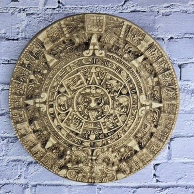 Vintage Aztec Mayan Calendar Raised Wall Plaque Chariots Of The Gods