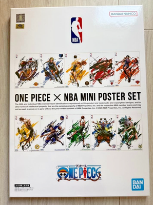 ONE PIECE x NBA B4 Size Mini Poster Set 10 Sheets Limited Japan
