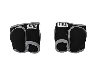 Title Boxing Gel Knuckle Guards Hand Wraps Pair Black Gray Padded MMA Training