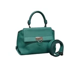 Salvatore Ferragamo Gancini Sofia handbag BW21 B356 in green leather with silver