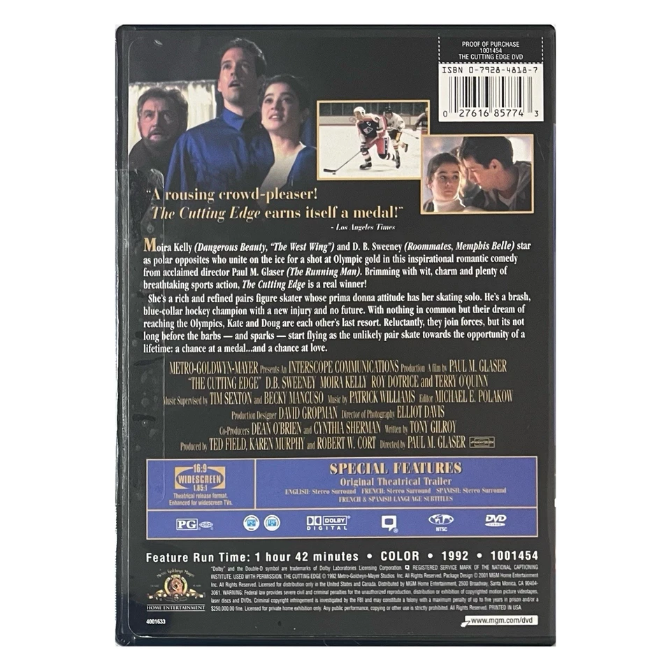 The Cutting Edge (DVD, 1992) - NEW SEALED - Image 2 of 3