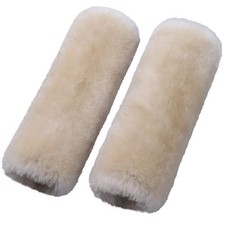 OGLAND 2 Pack Automotive Authentic Sheepskin Car Seat Belt Pads, Soft Shoulde...