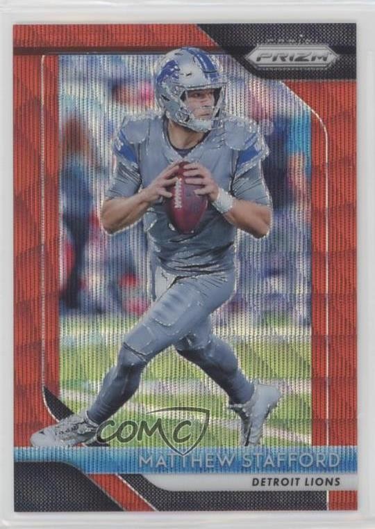 2018 Panini Prizm Red Wave Prizm 28/149 Matthew Stafford #133 5sf