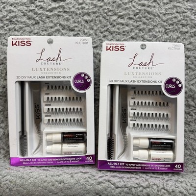 Kiss Lash Couture Luxtensions 3D DIY Cluster Lash Extensions Kit Lot 2 Black