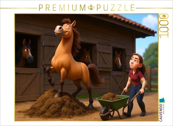 Calvendo Puzzle When The Horse Becomes A Mountain Goat | 1000 Pieces, Finished S-image