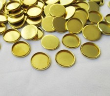 100pcs Round Brass Bezel Cup for 12mm Cabochons Settings for DIY Jewelry Making