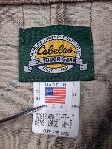 Vintage Cabelas Camo Coveralls Mens Large Woodland APX Hunting Unlined Jumpsuit - Picture 3 of 14